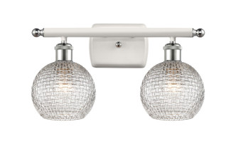 Innovations - 516-2W-WPC-G122C-6CL - Two Light Bath Vanity - Ballston - White Polished Chrome
