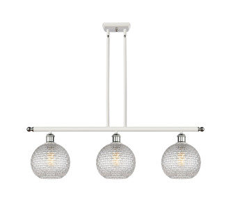 Innovations - 516-3I-WPC-G122C-8CL - Three Light Island Pendant - Ballston - White Polished Chrome
