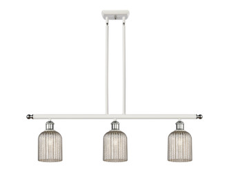 Innovations - 516-3I-WPC-G559-5ME - Three Light Island Pendant - Ballston - White Polished Chrome