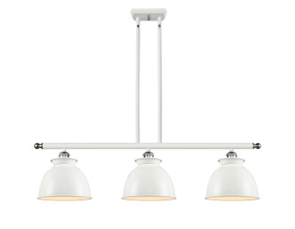 Innovations - 516-3I-WPC-M14-W - Three Light Island Pendant - Ballston - White Polished Chrome