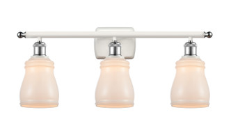 Innovations - 516-3W-WPC-G391 - Three Light Bath Vanity - Ballston - White Polished Chrome