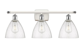 Innovations - 516-3W-WPC-GBD-754 - Three Light Bath Vanity - Ballston - White Polished Chrome