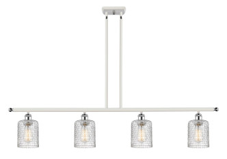 Innovations - 516-4I-WPC-G112C-5CL - Four Light Island Pendant - Ballston - White Polished Chrome