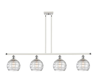 Innovations - 516-4I-WPC-G1213-8-LED - LED Island Pendant - Ballston - White Polished Chrome