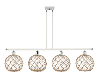 Innovations - 516-4I-WPC-G122-10RB - Four Light Island Pendant - Ballston - White Polished Chrome