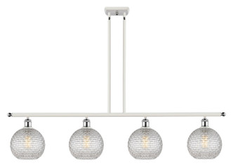 Innovations - 516-4I-WPC-G122C-8CL - Four Light Island Pendant - Ballston - White Polished Chrome