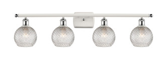 Innovations - 516-4W-WPC-G122C-6CL - Four Light Bath Vanity - Ballston - White Polished Chrome