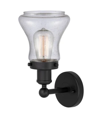 Edison One Light Wall Sconce (616-1W-BK-G194)