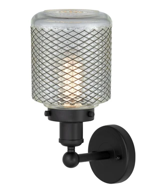 Edison One Light Wall Sconce (616-1W-BK-G262)