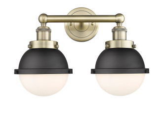 Innovations - 616-2W-AB-HFS-61-BK - Two Light Bath Vanity - Downtown Urban - Antique Brass
