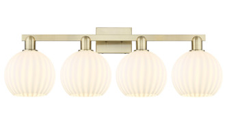 Innovations - 716-4W-AB-G1217-8WV - Four Light Bath Vanity - Arcadia - Antique Brass