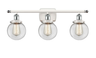 Innovations - 916-3W-WPC-G202-6 - Three Light Bath Vanity - Ballston Urban - White Polished Chrome