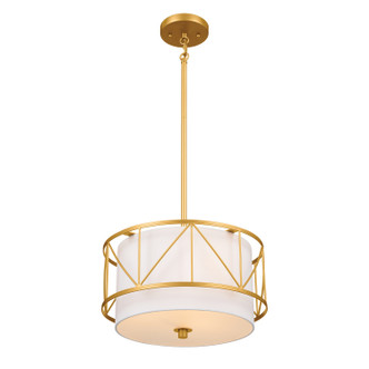 Kichler - 52074CLG - Three Light Pendant/Semi Flush - Birkleigh - Classic Gold