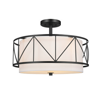 Birkleigh Three Light Pendant/Semi Flush in Black (12-52075BK) Birkleigh Three Light Pendant/Semi Flush in Black (12-52075BK)
