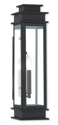 Livex Lighting - 20207-07 - One Light Outdoor Wall Lantern - Princeton - Bronze w/ Polished Chrome Stainless Steel
