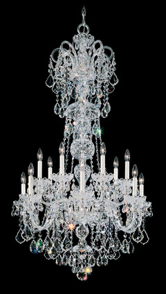 Schonbek - 6817-40H - 14 Light Chandelier - Olde World - Polished Silver