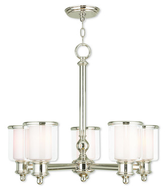 Livex Lighting - 40205-35 - Five Light Chandelier - Middlebush - Polished Nickel