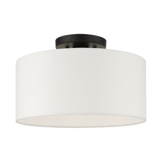 Livex Lighting - 41097-04 - One Light Semi Flush Mount - Meridian - Black