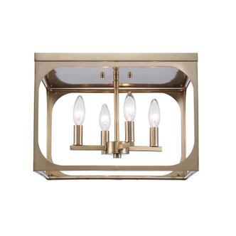 Trans Globe Imports - 11711 AG - Four Light Flush Mount - Ruby Ridge - Antique Gold Trans Globe Imports - 11711 AG - Four Light Flush Mount - Ruby Ridge - Antique Gold
