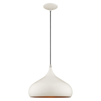 Livex Lighting - 41173-69 - One Light Mini Pendant - Amador - Shiny White w/ Polished Chromes