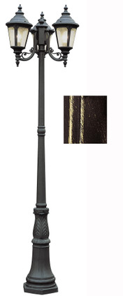 Trans Globe Imports - 5048 BG - Three Light Pole Light - Commons - Black Gold
