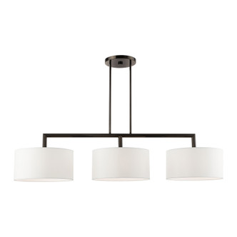 Livex Lighting - 45493-46 - Three Light Linear Chandelier - Meridian - Black Chrome