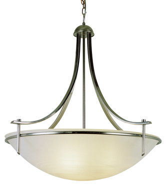 Trans Globe Imports - 8177 BN - Three Light Pendant - Vitalian - Brushed Nickel