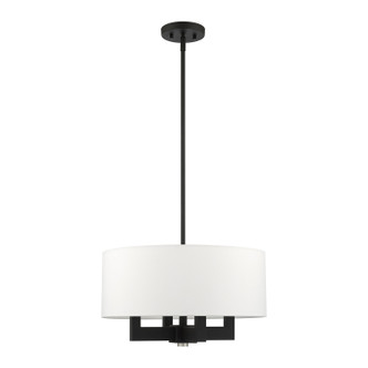 Cresthaven Four Light Chandelier in Black w/ Brushed Nickels (107-48784-04)