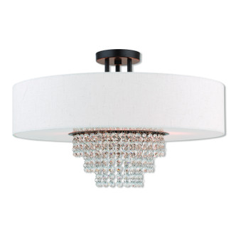 Livex Lighting - 51098-92 - Five Light Ceiling Mount - Carlisle - English Bronze