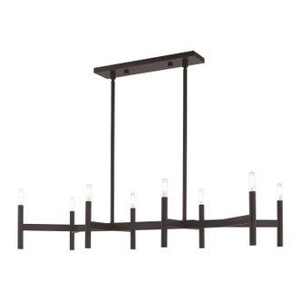Livex Lighting - 51178-07 - Eight Light Linear Chandelier - Copenhagen - Bronze