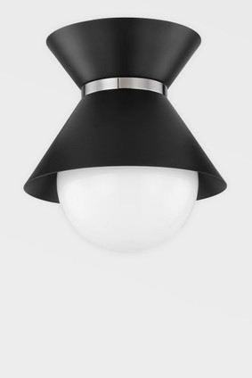 Scout One Light Flush Mount (C8610-SBK/PN)