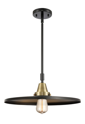 Innovations - 447-1S-BAB-MFR-BK-16 - One Light Mini Pendant - Caden - Black Antique Brass
