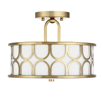Msemi Two Light Semi-Flush Mount in Natural Brass (446-M60015NB) Msemi Two Light Semi-Flush Mount in Natural Brass (446-M60015NB)