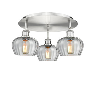 Innovations - 516-3C-SN-G92 - Three Light Semi-Flush Mount - Ballston - Satin Nickel