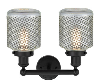 Edison Two Light Bath Vanity (616-2W-BK-G262)