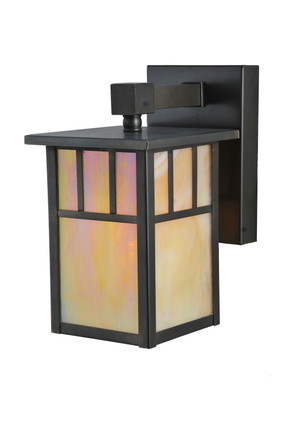 Meyda Tiffany - 107715 - One Light Wall Sconce - Hyde Park - Craftsman Brown