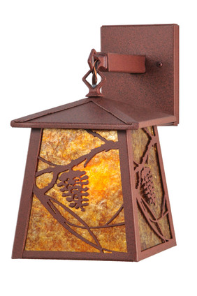 Meyda Tiffany - 143348 - One Light Wall Sconce - Whispering Pines - Rust