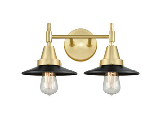 Innovations - 447-2W-SB-M6-BK - Two Light Bath Vanity - Satin Brass