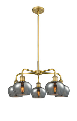 Innovations - 516-5CR-BB-G93 - Five Light Chandelier - Downtown Urban - Brushed Brass
