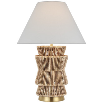Visual Comfort Signature - CHA 8015NAB/AB-L - LED Table Lamp - Antigua - Natural Abaca and Antique-Burnished Brass Visual Comfort Signature - CHA 8015NAB/AB-L - LED Table Lamp - Antigua - Natural Abaca and Antique-Burnished Brass
