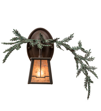 Pine Branch One Light Wall Sconce in Timeless Bronze (57-164591)