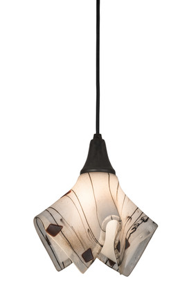 Meyda Tiffany - 172636 - One Light Pendant - Metro Fusion - Black MetalCraftsman Brown