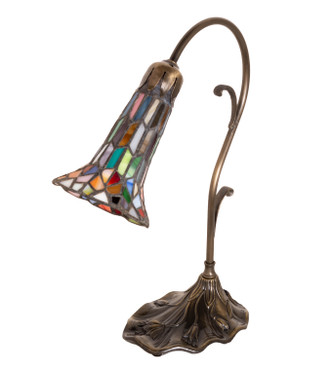 Stained Glass Pond Lily Mini Lamp (17866) Stained Glass Pond Lily Mini Lamp (17866)