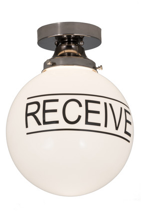 Meyda Tiffany - 186574 - One Light Flushmount - Personalized - Polished Nickel