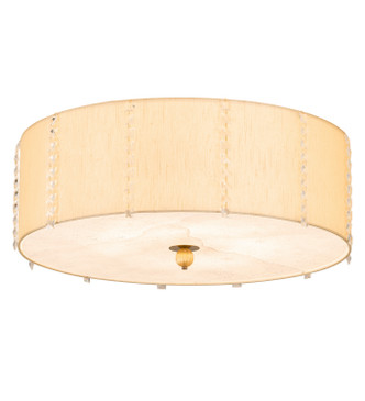 Meyda Tiffany - 190164 - LED Semi-Flushmount - Cilindro - Brass/White/Gold