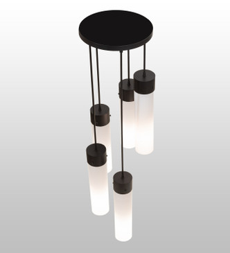 Cilindro Five Light Pendant in Solar Black (57-213444)