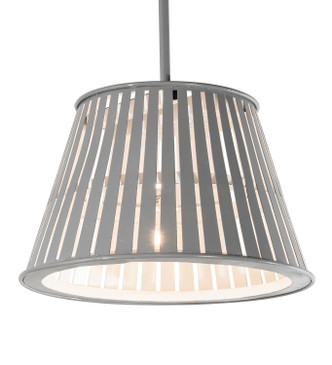 Meyda Tiffany - 214001 - One Light Pendant - Peach Basket - Alpha Gray Outside/White Inside