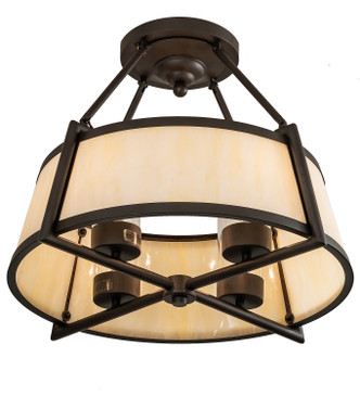 Meyda Tiffany - 214548 - Four Light Semi-Flushmount - Cilindro - Oil Rubbed Bronze