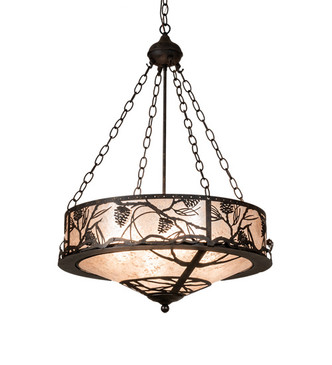 Meyda Tiffany - 227444 - Four Light Pendant - Whispering Pines - Antiquity