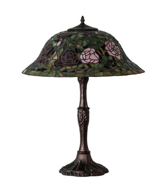 Tiffany Rosebush Three Light Table Lamp (232799)